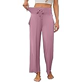 HEARTNICE Womens Pajama Pants Soft Lightweight Long Casual Pajama Lounge Pants High Waisted Drawstring Sleepwear