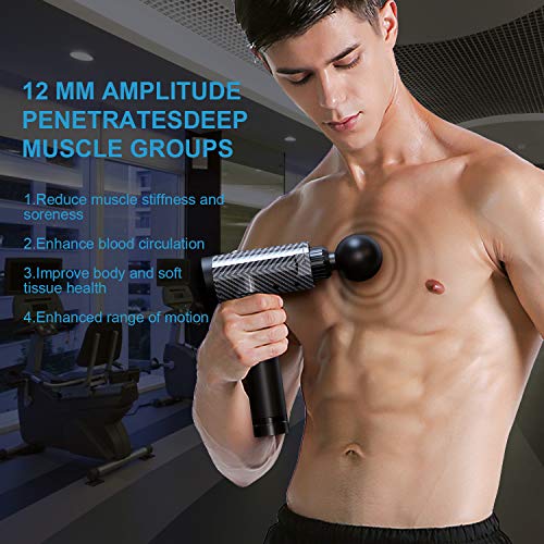Muscle Massager Massage Gun,Cordless Handheld Deep Tissue Percussion Massager for Muscles, Back, Body, Neck, Foot, Shoulder,Leg to Relieve Muscle Soreness Stiffness Muscle and Recovery - Thumbnail 4