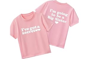WoHaHa Big Sister Toddler Shirt Going to Be Big Sister Promoted to Big Sister T-Shirt Baby Girl Announcement Short Sleeve Tee
