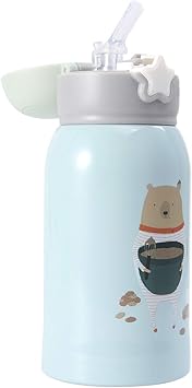 Amazon Co Jp Ounona 超可愛い 真空水筒 こども水筒 保温杯 ストロー付きカップ ポーチつき 運びに便利 むせる防止 ストローカップ ステンレス スポーツ アウトドア