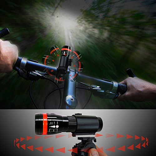 StellarLights - Solid Aircraft Aluminum Bike Light - Bright 240 Lumens LED Bicycle Headlight with Tail Light - Waterproof -