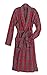 PajamaGram Women's Stewart Plaid Cotton Flannel Robe, Red
