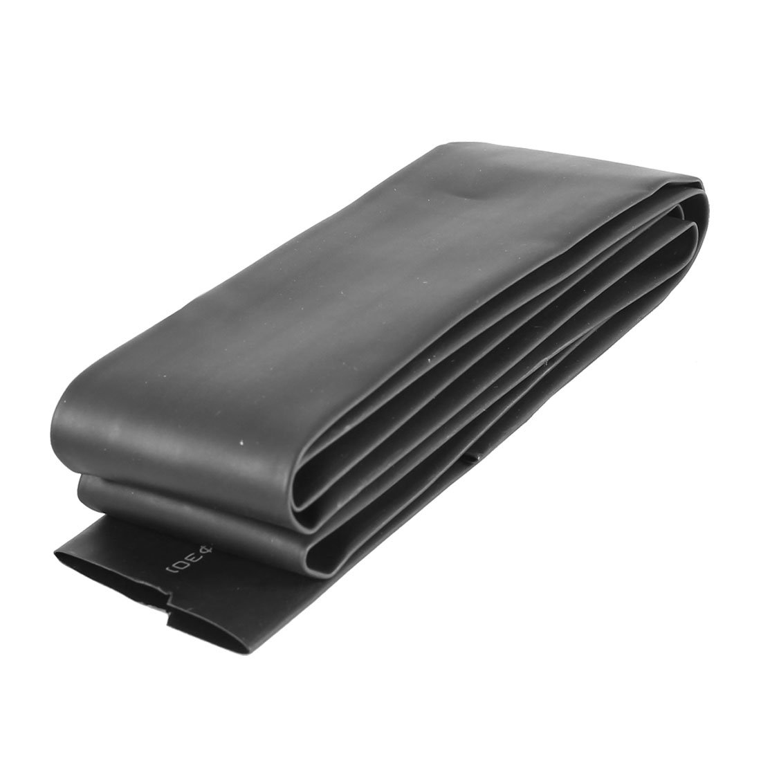 sourcing map 1 Meter 30mm Dia 50mm Flat Width bRatio 2:1 Heat Shrinkable Shrinking Tube Black