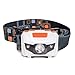 LED Headlamp Flashlight - Great for Camping, Fishing, Hiking, Dog Walking, & Kids. One of The Lightest (2.6 oz) White Cree Headlight, Water & Shock Resistant + Red Strobe, 3 AAA Batteries Included