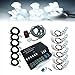 Ediors® 6 HID Bulbs 120W Hide-A-Way Emergency Hazard Warning Headlight Truck Strobe Light Kit System