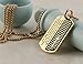 HZMAN Isaiah 41:10 Jewelry, Stainless Steel Cross Dog Tag Necklace Strength Bible Verse (Tag Gold)
