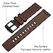 for Samsung Galaxy Watch 42mm/Gear Sport SM-600 Watchband, TRUMiRR 20mm Vintage Genuine Leather Watch Band Quick Release Wrist Strap for Samsung Gear S2 Classic,Gear Sport, Moto 360 2 42mm Men