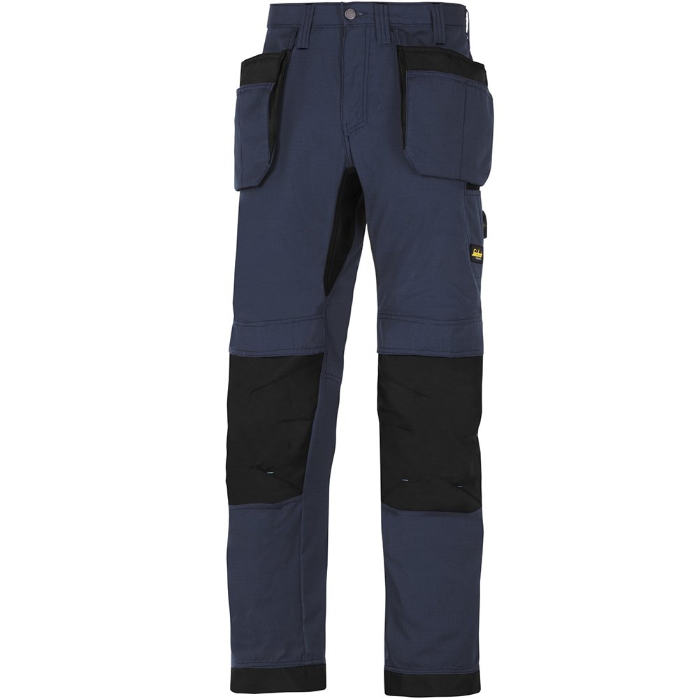 Snickers 62079504092 Size 92 "Litework 37.5" Work Trousers with Holster Pockets - Navy Blue/Black