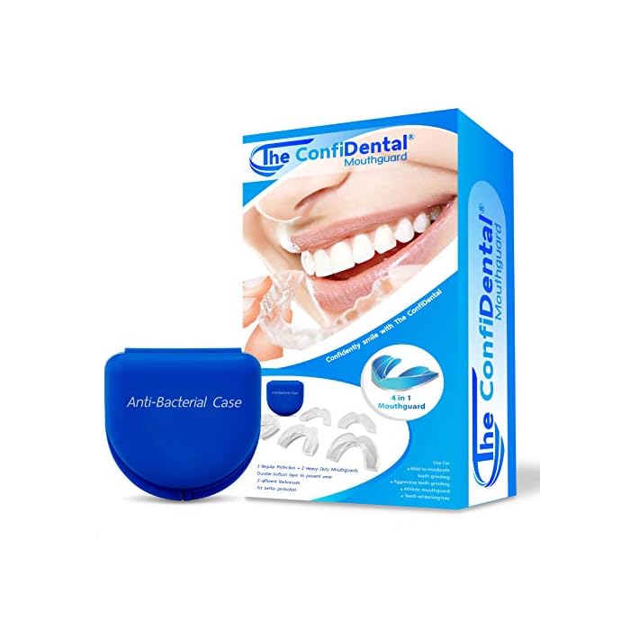 The ConfiDental - Pack of 5 Moldable Mouth Guard for Teeth Grinding Clenching Bruxism, Sport Athletic, Whitening Tray…