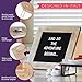 Rustic Felt Letter Board Set & Storage Box Organizer - 380 Pre-Cut Letters, Christmas Emojis, 12x12 Changeable Message Board Black, Stand - Rosavinci