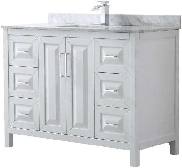 Wyndham Collection Daria 48 Inch Single Bathroom Vanity In White