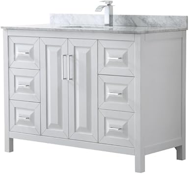 Wyndham Collection Daria 48 Inch Single Bathroom Vanity In White