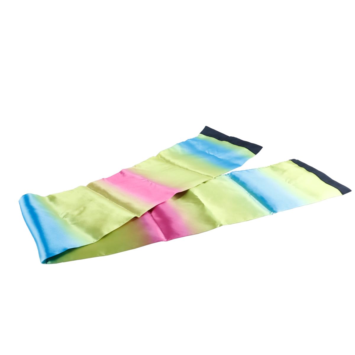 Durlo Magic Trick: Black To Rainbow Silk Scarf Magic Trick for All Ages，120 X 16.5cm