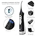 DLIUZ 220ml Water Flosser Professional Cordless Dental Oral Irrigator - Portable and Rechargeable FL-V8 Waterproof 3 Modes Water Flossing with 3 Interchange Nozzles for Home and Travel (Black)