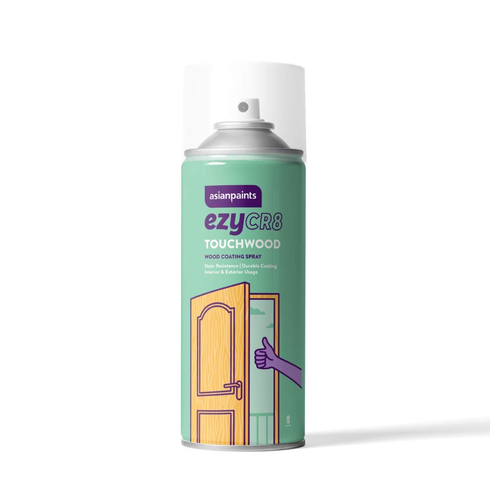 Asian Paints ezyCR8 Touchwood Wood Coating Spray, Gloss 400ml (1