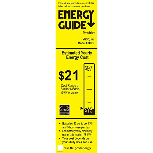 VIZIO ESeries 70" Class (69.5" Diag.) 4K Ultra HD HDR Smart TV E70