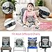 Diaper Bag Travel Backpack Baby Nappy Changing Bag with Baby Seat, Ceekii Multi-Function Waterproof Maternity Nappy Bags and Built-in USB Charging Port (Gray)