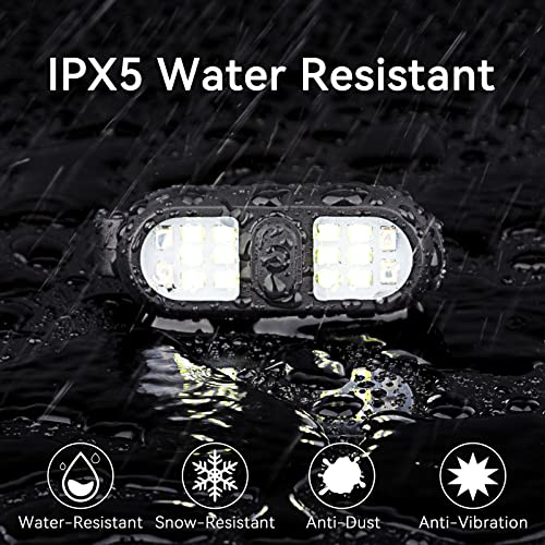 2 Pack Clip on Flashlights, Running Light for Runners Rechargeable