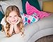 Fin Fun Mermaid Tail Blanket Kids, Girls and Boys - Cuddle Tails - Perfect Birthday Kids, Pink Dream
