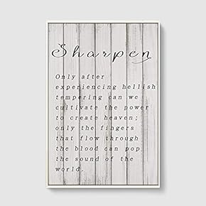 Framed Home Artwork Vintage Wood for Living Room Bedroom