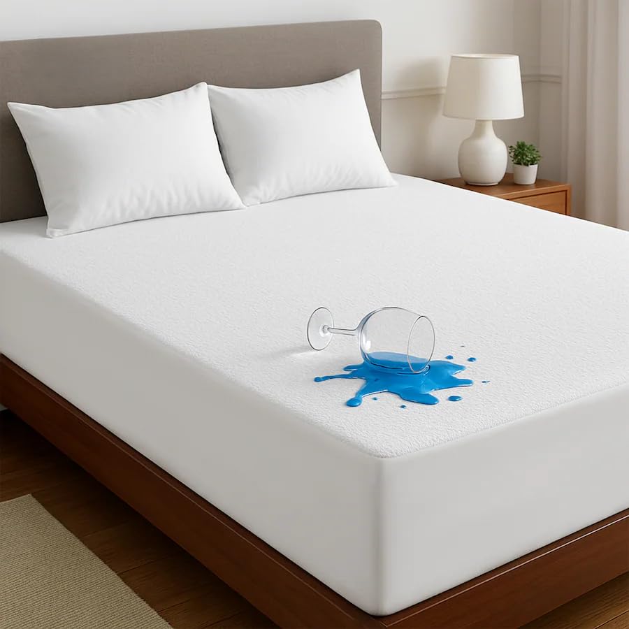 Moonlight Bedding King Size Mattress Protector – Super Absorbent 100% Waterproof Mattress Protector – 30cm Deep Fitted Sheet Style Mattress Cover