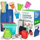 Collapsible Outdoors Backpacking Camping Cookware Set – BPA Free Collapsible Pot and Collapsible Cup – Camp Cooking Stove and Camping Windshield – For Hiking, Camping, Fishing, Traveling