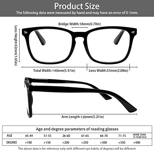 VIDEBLA 5-Pack Blue Light Blocking Reading Glasses Women Men,Computer Readers,Spring Hinge Anti Glare UV Ray Filter Eyeglasses(5 Mix Color, 0.00)