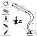Dimmable Spectrum Plant Grow Lights Greenhouse for Hydroponics [Free Adapter] Adjustable Led Gooseneck Growing Lamps Indoor for Seedlings Cactus Succulent Dual Head Lighting Desk Clamp Clip Lamps