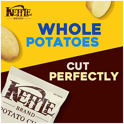 Kettle Brand Potato Chips, Unsalted Kettle Chips, 5 Oz (Pack of 15