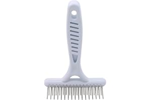 Pet Double Row Comb Rounded Rotating Teeth Pet Grooming Comb Stainless Steel Deshedding Dematting Undercoat Comb Durable desi