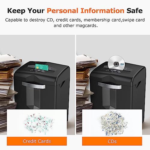 Bonsaii Heavy Duty Paper Shredder, 24Sheet 60 Minutes Crosscut Office