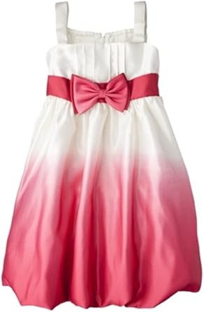 girls red satin dress