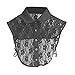 Magik Choker Necklace Unisex Women Peter Pan Detachable Lapel Shirt Fake False Collar (Lace Shirt Collar-Black)