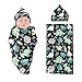 NZRVAWS Newbron Receiving Blankets for Boys Dinosaur Baby Swaddle Wrap Soft Baby Blankets with Hat