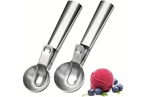 1PC Ice Cream Scoop Stainless Steel Spoon Watermelon Baller Fruit Dessert Ball Maker Kitchen Tools (large)