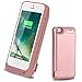 iPhone 5 5S 5C SE Battery Case,VinPone 4800mAh Rechargeable Backup Battery Charger Case for iPhone 5 5S 5C SE (Built in Extra USB Power Bank) Power Battery Pack Backup Juice Bank (Rose Gold-4800mAh)