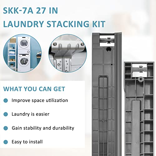 UPGRADED SKK7A SKK8K Fits for Samsung Stacking Kit Washer & Dryer (27