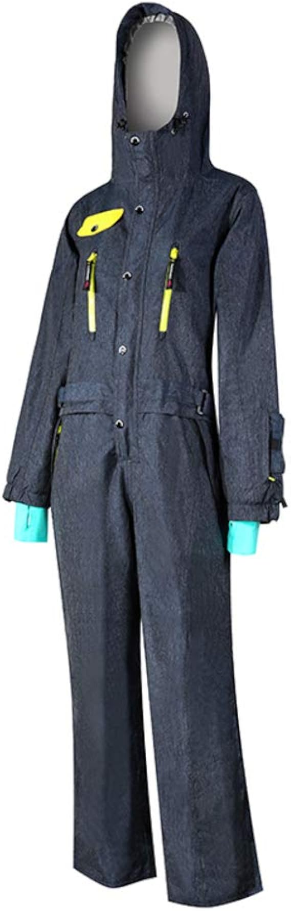 Amazon Co Jp 女子 防水 スキーウェア ワンピース スキー スーツ ワンピース スキー スーツ セット 30 度 厚い 防風 レイン ジャケットとパンツのセット Blue 服 ファッション小物