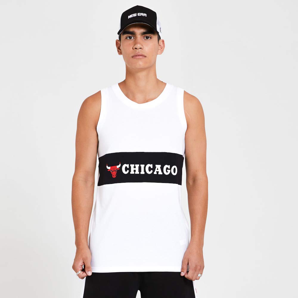 New Era NBA Colour Block Tank Chibul Sweatshirt, Unisex Adult, White, 2XL