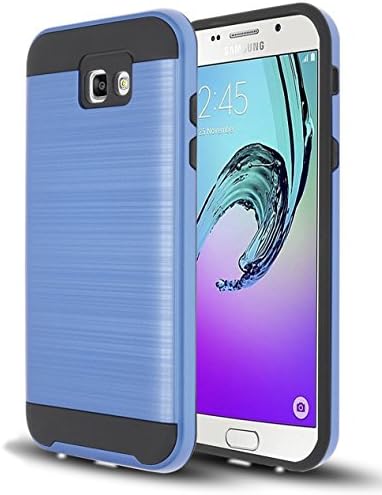 Galaxy A5 2017 Case, CooBox Dual Layer Hybrid Shockproof Impact Resist Rugged Case Metallic Brush Finish With Hard Inner Layer for Samsung Galaxy A5 (2017) (Blue)