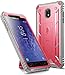 Galaxy J3 2018 Kickstand Rugged Case, Poetic Revolution Full Body Case with Built-in-Screen Protector for Samsung Galaxy J3 Orbit/J3 Star/J3 V 3rd Gen/J3 Achieve/Express Prime 3/Amp Prime 3 Pink