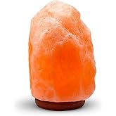 Selrosa Himalayan Salt Lamp (5–7 LBS) – Hand-Carved Natural Pink Crystal Rock, UL-Certified Cord & Wooden Base, Warm Amber Gl