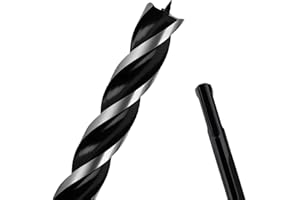 WOBLLMX 7/8" x 9" Auger Drill Bit with SDS Plus Shank for Wood,Tri Flute Ship Auger Long Drill Bit for Soft and Hard Wood,Tree Stump,Plastic,Drywall and Composite Materials