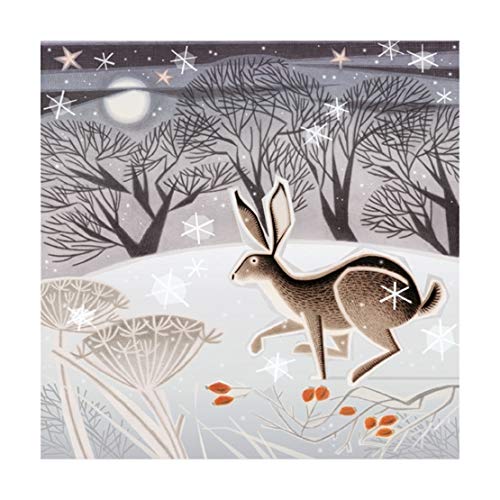 Museums & Galleries Artistic Christmas Cards (MG-373706-XPE) Hare in the Snow - Pack of 8 Cards of 1 Design