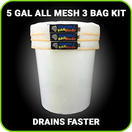 Bubblebagdude bubble bags all mesh 5 gallon 3 bag herba…