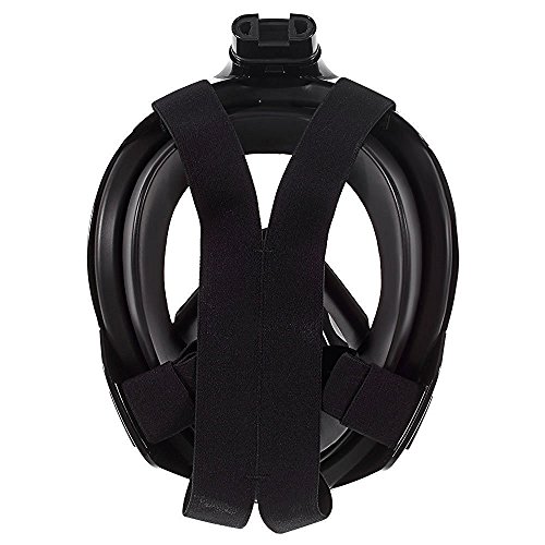 WEIKAI LTD Full Face Anti-Fog Plane Diving Mask Underwater Dry Scuba Snorkeling Set 180° View with GoPro Camera Mount for Adult & Youth,Easy Breathing Diving Mask (Black, S/M)