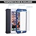 iPhone 7 Plus Case, VANSIN 360 Full Body Protection Hard Slim Case Coated Non Slip Matte Surface with Tempered Glass Screen Protector for Apple iPhone 7 Plus (5.5-inch) - Navy Blue