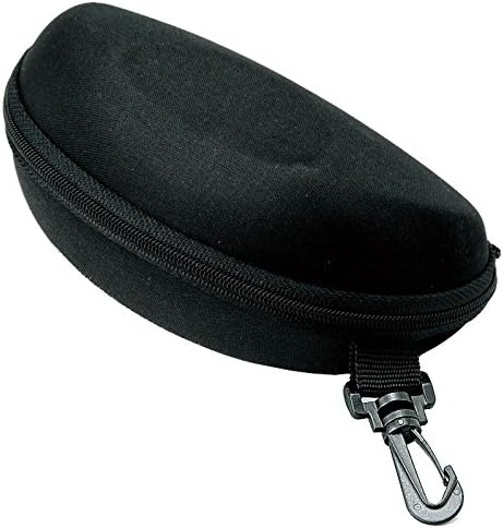 Amazon Co Jp メガネケース ウレタン セミ ハードケース サングラス 大きめフレーム用 ファスナー式 フック付き ブラック 22 ホーム キッチン