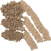 VHC Brands Rustic & Lodge Holiday Decor-Jute Burlap Natural Tan Garland Set of 3, 9 ft