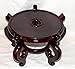 NEW 9.5″ DIAMETER x 8″ TALL WOODEN ORIENTAL DARK CHERRY FISH BOWL PLANT STAND HOLDER QUALITY! (ON SALE NOW)thumb 1